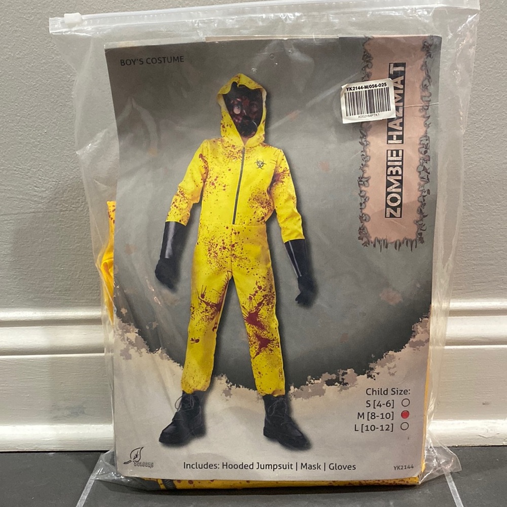 New in box, Child zombie Hazmat costume